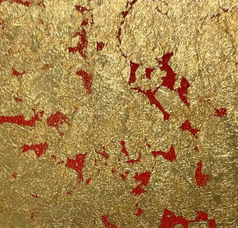 V1294-19 GOLD LEAF WALLPAPER $48/yard