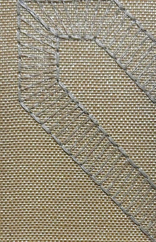 V1306-91 EMBROIDERED HDPE WALLPAPER $80/yard