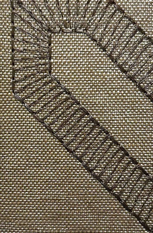 V1308-91 EMBROIDERED HDPE WALLPAPER $80/yard