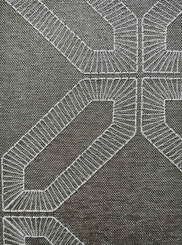 V1312-91 EMBROIDERED HDPE WALLPAPER $80/yard