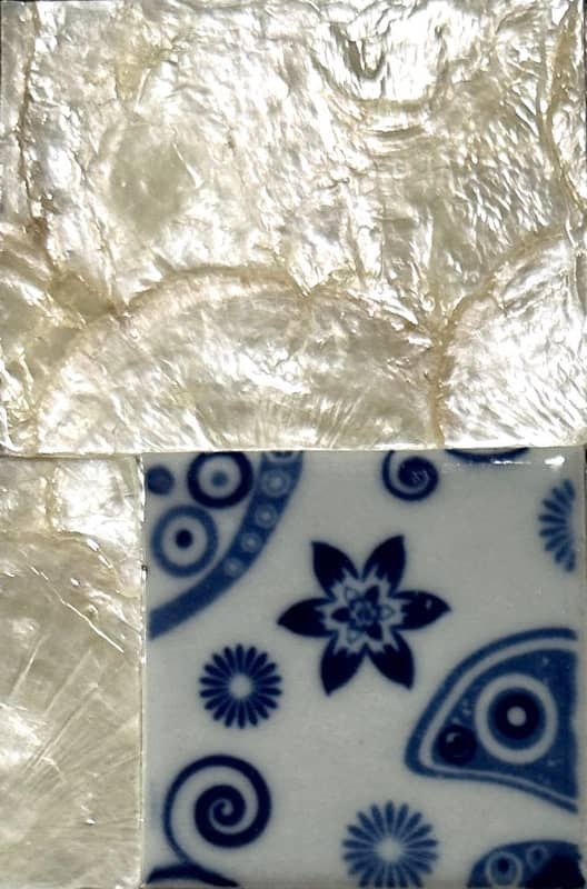V3001-BK SEASHELL TILE WALLCOVERING