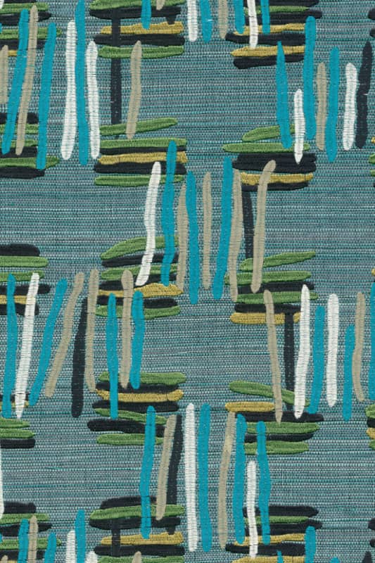 V54524DZ EMBROIDERED GRASSCLOTH WALLPAPER $369/yard
